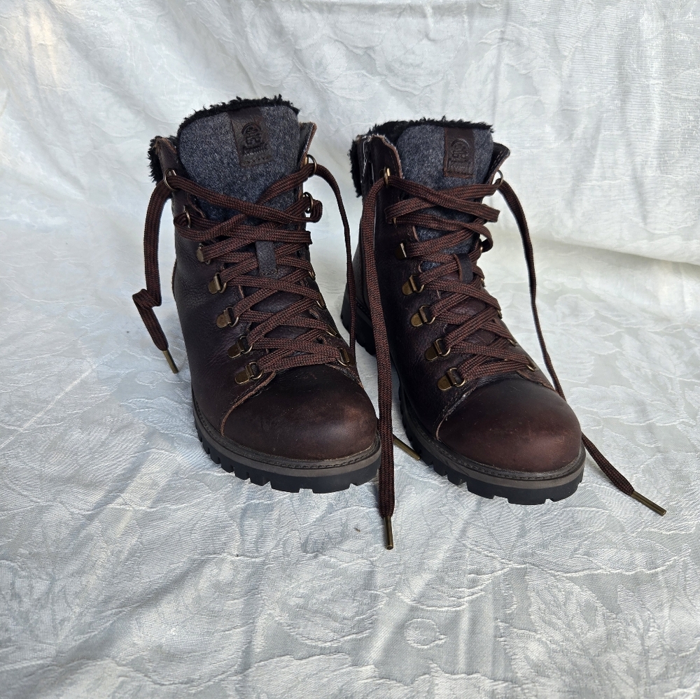 Kamik Womens Rogue Hike 3 Brown Leather Lace Up Boots